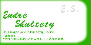 endre skultety business card